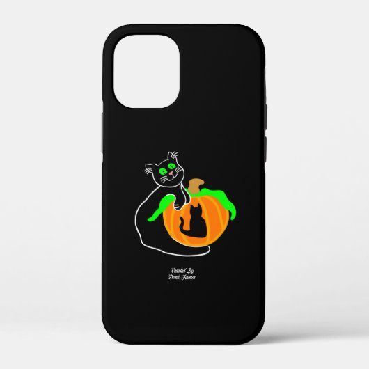 Black Cat Pumpkin Apple iPhone 12 Mini-Fall Case-Mate iPhone Hülle (Rückseite)