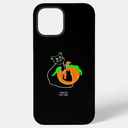 Black Cat Pumpkin Apple iPhone 12 Pro Max Fall Hülle (Rückseite)