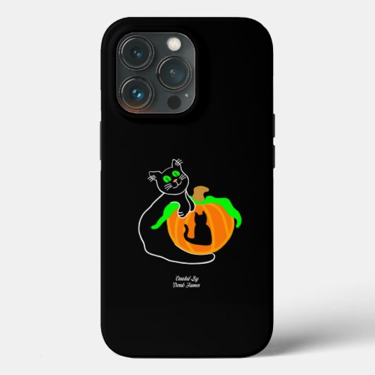 Black Cat Pumpkin Apple iPhone 13 Pro Fall Case-Mate iPhone Hülle (Rückseite)