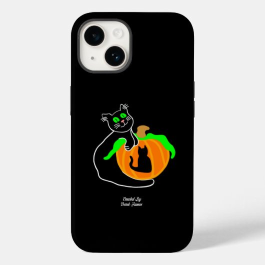 Black Cat Pumpkin Apple iPhone 14 Fall Case-Mate iPhone Hülle (Rückseite)