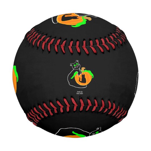 Black Cat Pumpkin Baseball (Vorderseite)