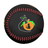 Black Cat Pumpkin Baseball (Vorderseite Links)