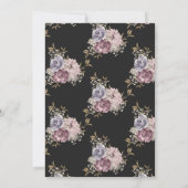 Black Cat Pumpkin Bow Blume Kinderdusche Einladung (Rückseite)