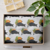 Black Cat Pumpkin Ferns Tissue Paper Seidenpapier (Geschenk)