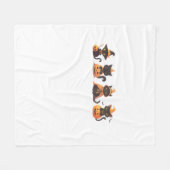 Black Cat Pumpkin Fleecedecke (Vorderseite (Horizontal))