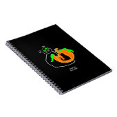 Black Cat Pumpkin Foto Notebook Notizblock (Rechte Seite)