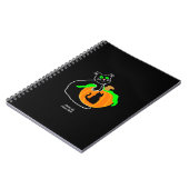 Black Cat Pumpkin Foto Notebook Notizblock (Linke Seite)