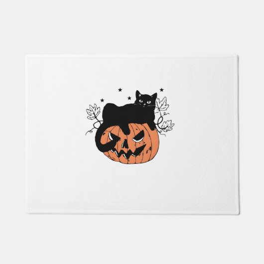 Black Cat Pumpkin Fußmatte (Vorderseite)