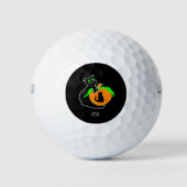Black Cat Pumpkin Golf Balls Golfball (Vorderseite)