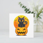 Black Cat Pumpkin Halloween-Kostüm (Stehend Vorderseite)