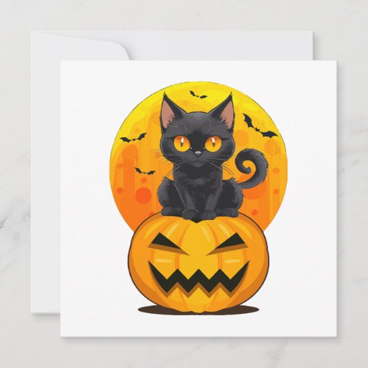 Black Cat Pumpkin Halloween-Kostüm (Vorderseite)