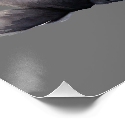 Black Cat & Pumpkin Halloween POSTER (Ecke)