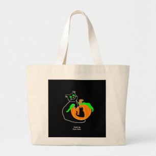 Black Cat Pumpkin Jumbo Tote Bag Stoffbeutel