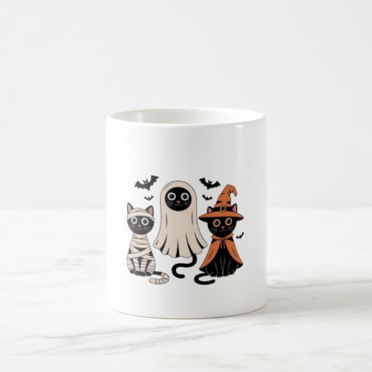 Black Cat Pumpkin Kaffeetasse (Mittel)