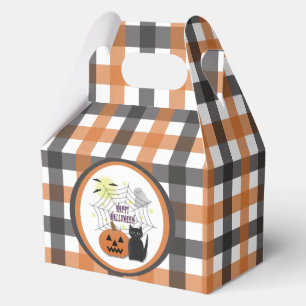 Black Cat & Pumpkin Kein Beängstigendes Halloween Geschenkschachtel