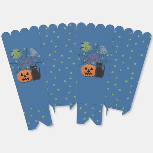 Black Cat & Pumpkin Kein Beängstigendes Halloween Geschenkschachtel (Ungeklappt)