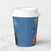 Black Cat & Pumpkin Kein Beängstigendes Halloween Pappbecher (Rechts)