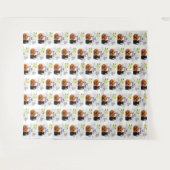 Black Cat & Pumpkin Kein Beängstigendes Halloween Wandteppich (Vorderseite (Horizontal))