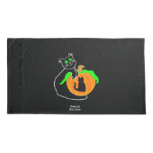 Black Cat Pumpkin King Size Pillowcase Kissenbezug (Rückseite)