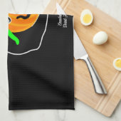 Black Cat Pumpkin Kitetücher Geschirrtuch (Viertel Falte)