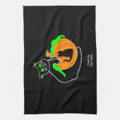 Black Cat Pumpkin Kitetücher Geschirrtuch (Vertikal)