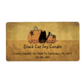 Black Cat & Pumpkin Label (Vorne)