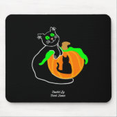 Black Cat Pumpkin Maus Pad Mousepad (Vorne)