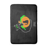Black Cat Pumpkin Medium Bath Mat Badematte (Vorderseite Vertikal)