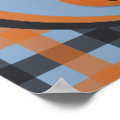 Black Cat & Pumpkin Not Scary Halloween Poster (Ecke)