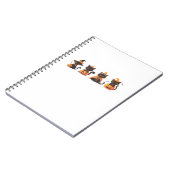 Black Cat Pumpkin Notizblock (Linke Seite)