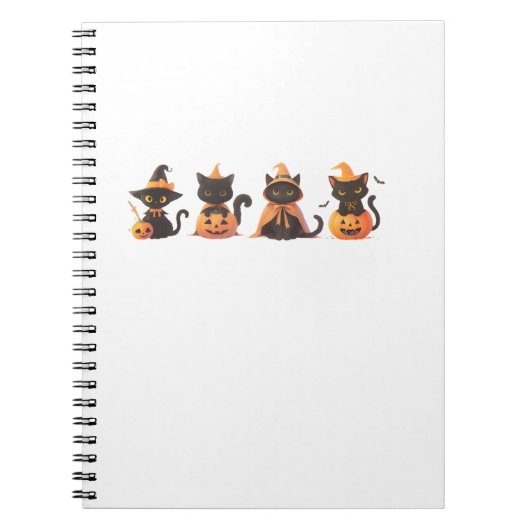Black Cat Pumpkin Notizblock (Vorderseite)