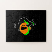 Black Cat Pumpkin Oversified Puzzle (Horizontal)