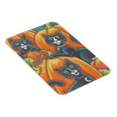 Black Cat Pumpkin Patch Halloween Magnet Holiday (Rechte Seite)