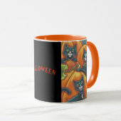 Black Cat Pumpkin Patch Halloween-TASSE Tasse (VorderseiteRechts)