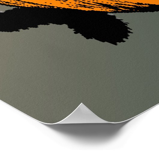 Black Cat Pumpkin Poster (Ecke)