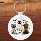 Black Cat Pumpkin Schlüsselanhänger (Vorderseite)