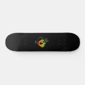 Black Cat Pumpkin Skateboard (Horizontal)