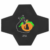 Black Cat Pumpkin Soccer Ball (Flach)