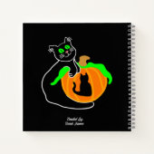 Black Cat Pumpkin Spiral Notebook Notizblock (Rückseite)