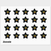 Black Cat Pumpkin Star Sticker (Blatt)