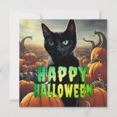 Black Cat & Pumpkins (Vorderseite)