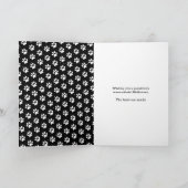 Black Cat Pumpkins Bats Full Moon Foto Halloween Karte (Innenseite)