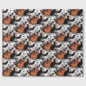 Black Cat Pumpkins Geschenkpapier (Flach)