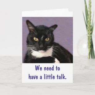 Black Cat Purrfect Happy Birthday Karte
