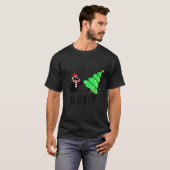 Black Cat Pushing Christmas Tree Over  Cat What 1 T-Shirt (Vorne ganz)