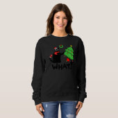 Black Cat Pushing Christmas Tree Over  Cat What Sweatshirt (Vorne ganz)