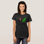 Black Cat  Pushing Christmas Tree Over Cat What T-Shirt (Vorne ganz)