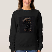 Black Cat Rabbit Raining Sweatshirt (Vorderseite)