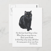 Black Cat Rainbow Bridge Postkarte (Vorne/Hinten)