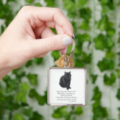 Black Cat Rainbow Bridge Schlüsselanhänger (Hand)